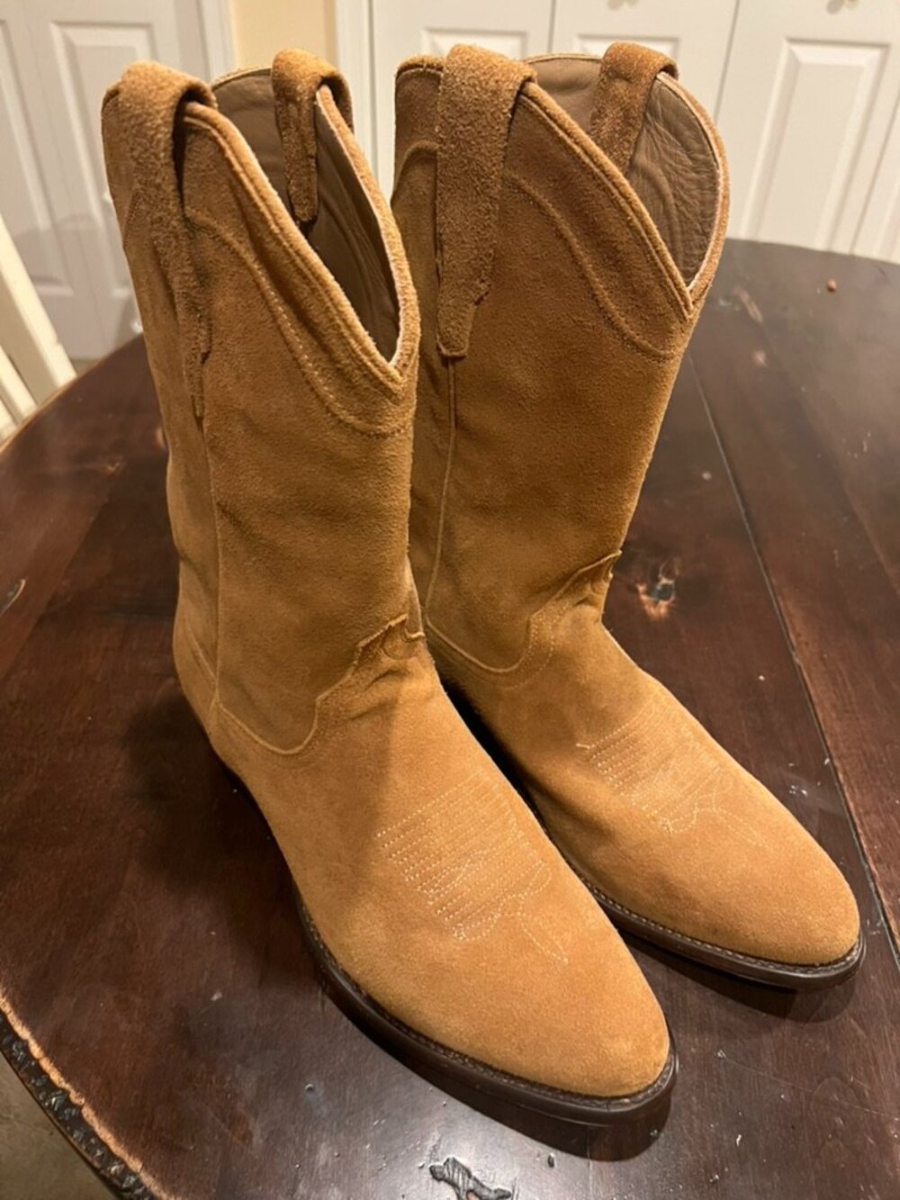 Tecovas The Johnny Suede Cowboy Boots | Men’s 12 D | Tan Western Boots